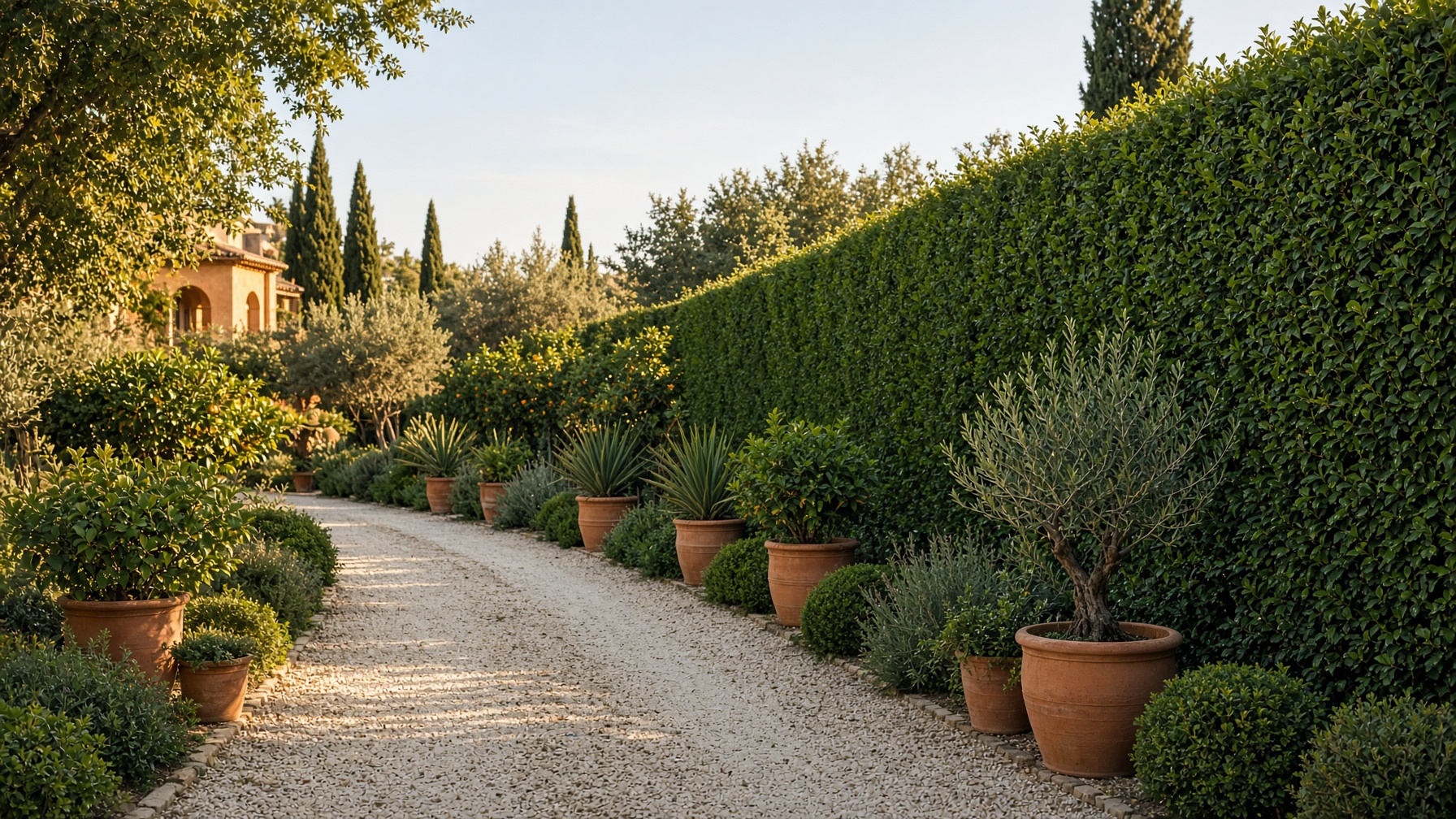 Jardín residencial con césped y plantas en Valencia